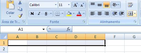 2. Clique sobre o botão 3. Observe agora que as células se mesclaram em apenas uma 5.