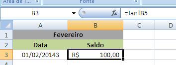 Você pode transferir informações das células entre duas ou mais planilhas, criando uma fórmula simples.