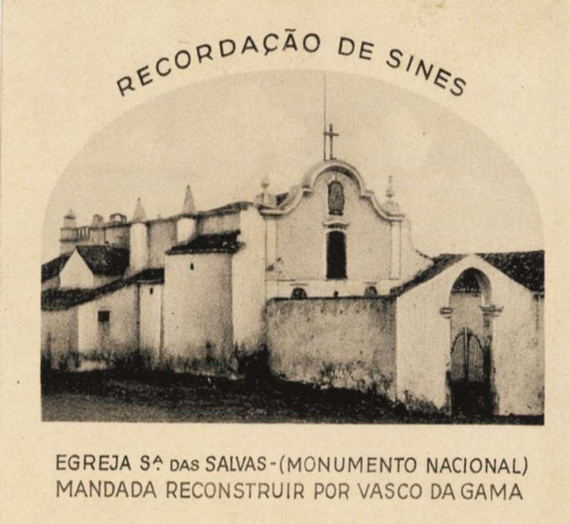 Recordação de Sines, cerca de 1930. Imagem da Ermida de Nossa Senhora das Salas antes das obras dos anos 60 do século XX.