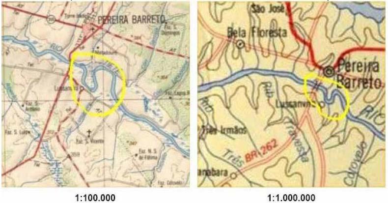 Exagero e Suavização Cartografia Aumentam-se as