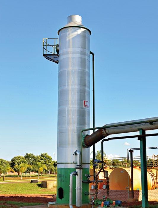 Colunas de Recuperação de Etanol A JW desenvolve equipamentos que utilizam os princípios de absorção gasosa com a finalidade de aumentar a