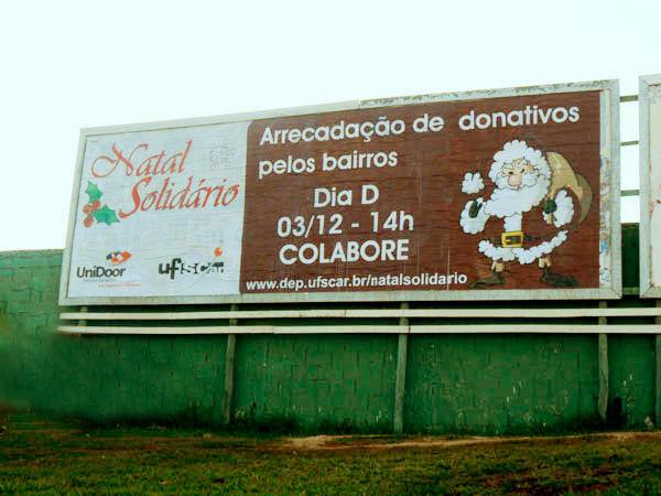 Natal Solidário - UFSCar O Natal Solidário éum evento organizado pela UFSCar - Universidade Federal de São Carlos divulgada pela Unidoor que visa criar uma conscientização solidária.