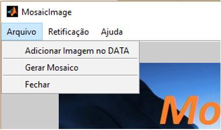 Figura 6 Menus e Sub-menus do Aplicativo (imagem ampliada) As Imagens podem ser inseridas clicando em Adicionar Imagem