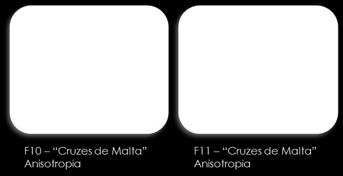 e F14 foram positivas para o aparecimento de estruturas anisotrópicas, em forma de cruz de Malta (Figura 14). 4.5.3.