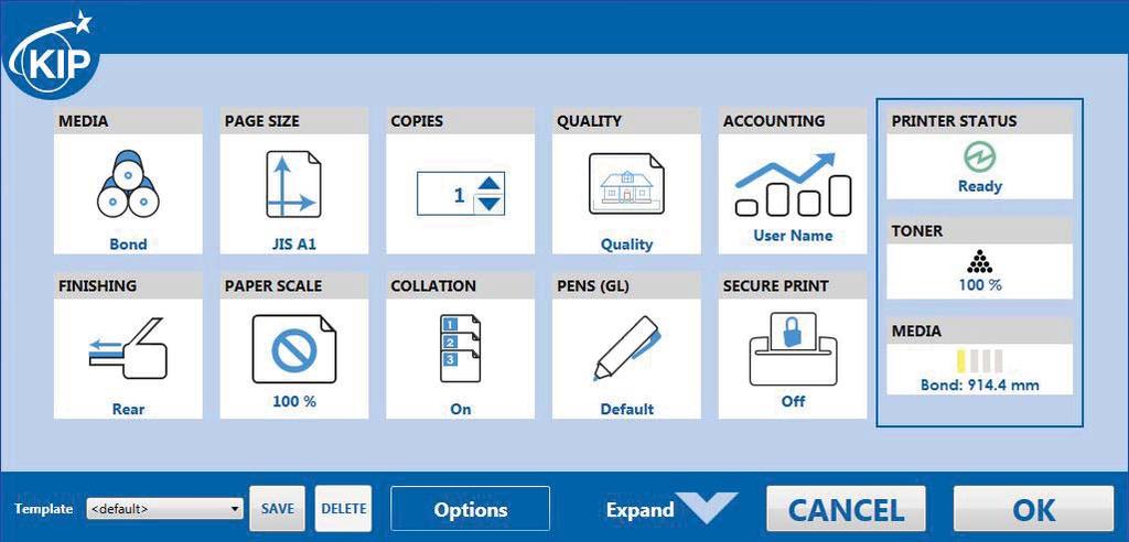 Visualização compacta do driver Windows Principais recursos do driver KIP Windows Exibe status do sistema em tempo real Informações sobre o ordenamento Fornece informações atuais do material de