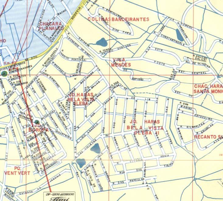 129 Acesso Principal Figura 49: Parte do mapa da cidade de Vargem Grande Paulista, com a localização do Jardim Haras Bela Vista Vargem Grande Paulista (2003).