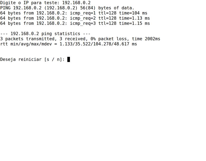 Página32 Figura 1 Menu Iniciar Na figura 2, é exibido o primeiro teste de conexão utilizando a ferramenta Packet Internet Groper (PING), esta é uma ferramenta bastante simples, visto que ela é