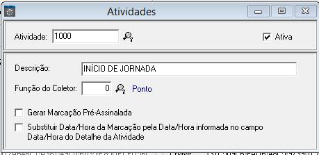 descrição. Os demais campos ficam em branco, para posterior manutenção feita pelo usuário.