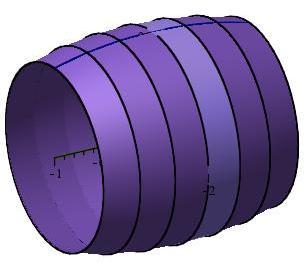 Exemplo 3. A curva y = 4 x, com x, é um arco do círculo x + y = 4.