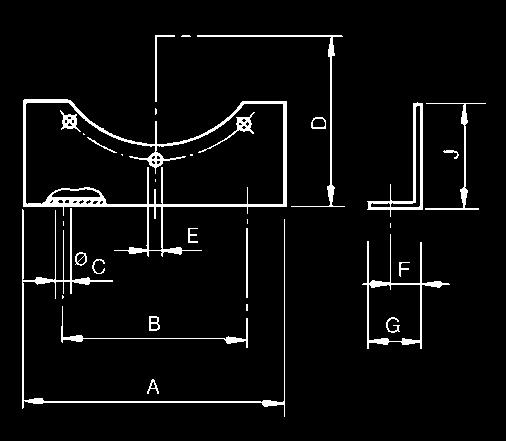 THGT-1250 1100 5x206 13 714 13 35 60 280 6 Pé de suporte para montagem vertical Jogo de 2 pés de suporte para montar na base dos ventiladores helicoidais tubulares TGT/THGT.