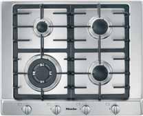 Placas Miele Miele TwinBooster A função TwinBooster, exclusiva da Miele torna a confecção mais flexível, uma vez que a potência de indução pode ser distribuída individualmente.