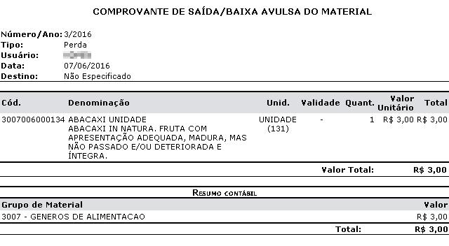 Receber/Estornar Nota de Fornecimento: permite que o almoxarife de um almoxarifado setorial, que