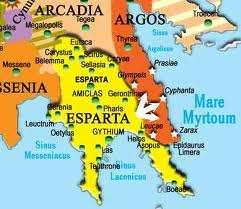 Esparta Localização: Lacônia (sudeste do Peloponeso) Fundada por volta