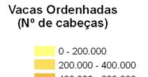 Figura 9 Distribuição das vacas ordenhadas, por mesorregião, no Brasil: 1990 e 2004. Também com destaque para a mesorregião Triângulo Mineiro/Alto Paranaíba. Fonte: IBGE. Elaboração: os autores.