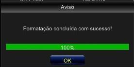 Imagem Login de formarção Será exibida uma nova interface de aviso de formatação clique em OK para