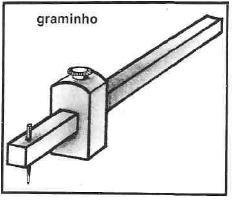 graminho: este utensílio para traçado é feito de uma peça móvel deslizante sobre uma barra, dotada na extremidade de uma ponta para traçar.