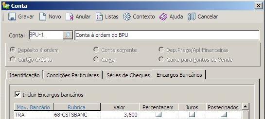 Inicia-se por este passo com o objectivo de destacar que as antigas tabelas de Descritivos de Contas Correntes e de Rubricas de Tesouraria foram fundidas.