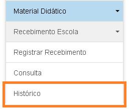 Passo 2 - Preencha os filtros com as informações correspondentes e clique em Pesquisar Será visualizado o histórico de todos os registros de recebimento de