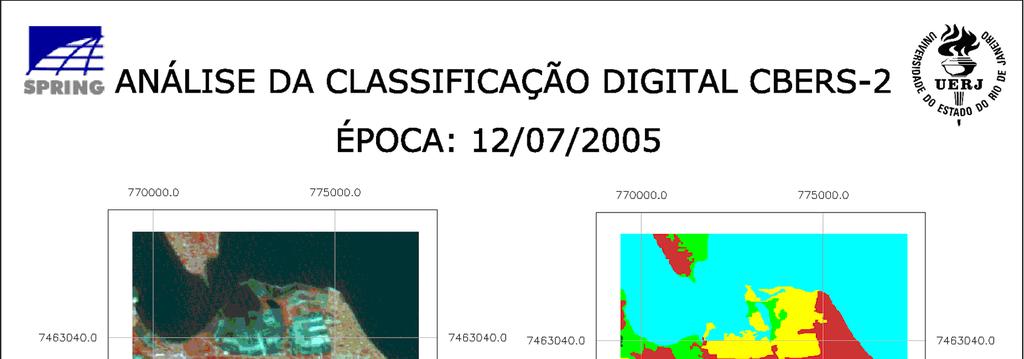 Figura 20 Análise da classificação digital CBERS-2, ano 2005. Figura 23 Análise da classificação digital IKONOS-II, ano 2005.