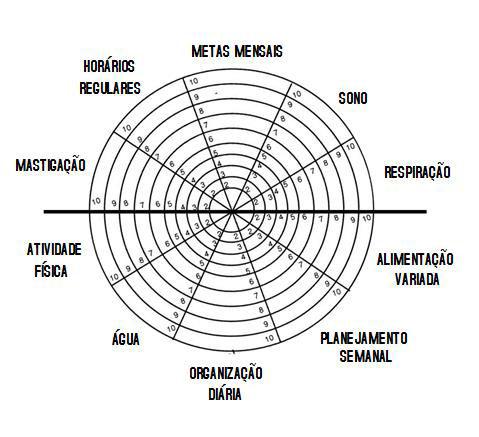 Tempo para você Tempo com a Familia Tempo para Diversão Tempo no trabalho Atividade Física