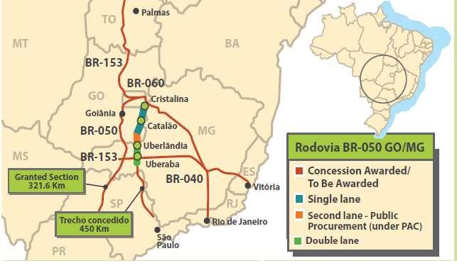 BR-050 GO/MG 8400 Veículos/dia (60%