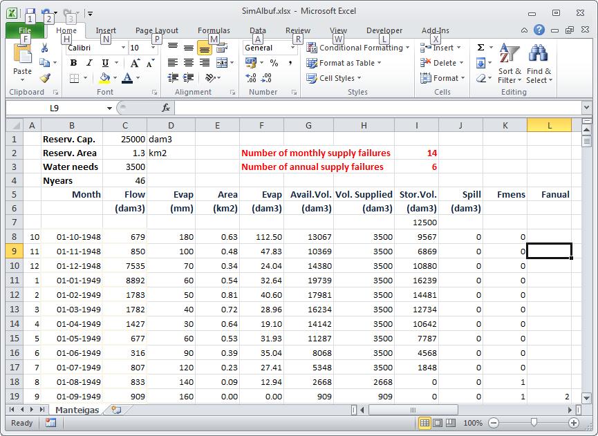 Simulation in MS Excel IST: