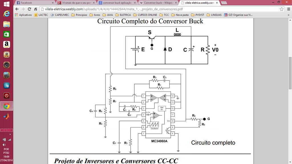 Conversor BUCK O que um conversor BUCK? Um conversor buck um circuito eletr nico utilizado para converter uma tens o cc em outra tens o cc valor mais baixo. Quais s o suas aplica es?