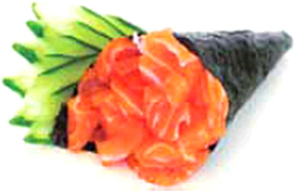 8 (Unesp) Prato da culinária japonesa, o temaki é um tipo de sushi na forma de cone, enrolado externamente com nori, uma espécie de folha feita a partir de algas marinhas, e recheado com