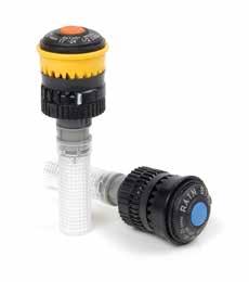 Aspersores Sprays Bocais Rotativos Bocais Rotativos Taxa de Precipitação de 15 a 20 mm/hr com raio de alcance.