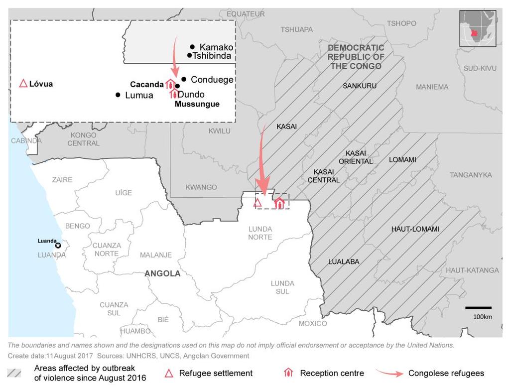 Contexto operacional O surgimento de violência na região de Kasai da República Democrática do Congo (RDC), em Março de 2017, desencadeou o deslocamento interno de cerca de 1,4 milhões de pessoas e à