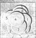 Figura 1 Exemplo 1, questão original para a 4ª série Fonte: Revista Galileu, nº192, julho/07 O problema reformulado ficou da seguinte forma: O desenho a seguir mostra 8 rodelas empilhadas.