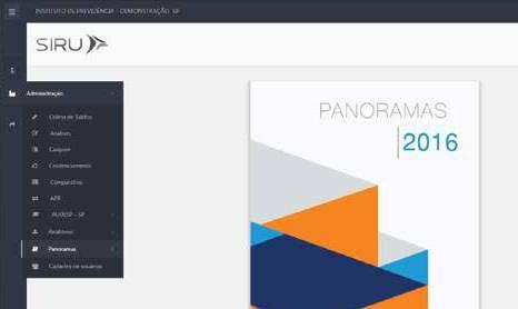 Panoramas Nesta tela, o gestor poderá encontrar uma visão geral do cenário