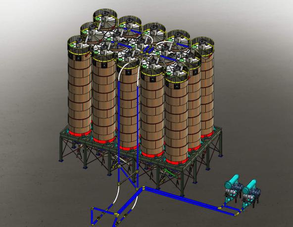 compressor tipo roots, bomba de anel líquido ou outros).