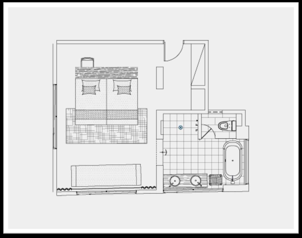 2 Habitações Corner (38-43 metros quadrados / 409-463 pés quadrados) no segundo andar com duas janelas como as melhores vistas disponíveis.