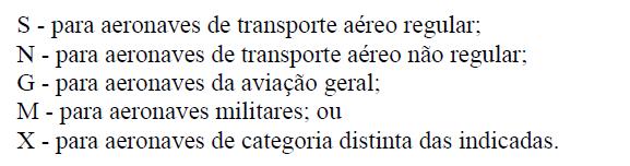 Regra e Tipo de Voo (ITEM 8) Especificar no item 18, o estado do voo após o indicador STS, caso se requeira tratamento especial pelo ATS ou quando