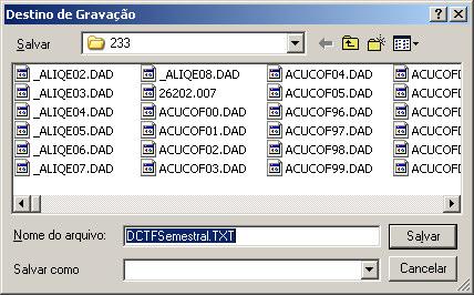 exemplo 1.2. Pode-se nesse momento buscar o arquivo em outro lugar gerado. 3) DCTF Semestral (Versão 1.