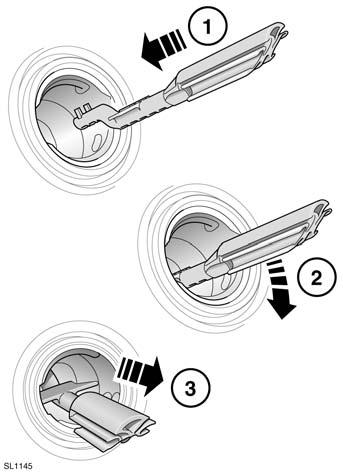 Combustível e reabastecimento DISPOSITIVO DE PROTECÇÃO CONTRA ABASTECIMENTO COM COMBUSTÍVEL INCORRECTO Quando o dispositivo de protecção contra abastecimento com combustível incorrecto é activada,