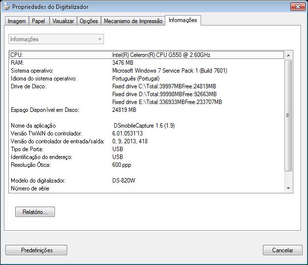 Digitalizar utilizando o computador (9) Posição de Impressão Escolha a posição para a sua cadeia de impressão na lista pendente. As opções incluem Cima, Centro, Baixo ou Personalizar.