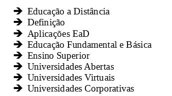 Podemos alterar os marcadores de três formas diferentes: 1. Menu Formatar / Marcadores e Numeração 2. Barra Marcadores e Numeração 3.