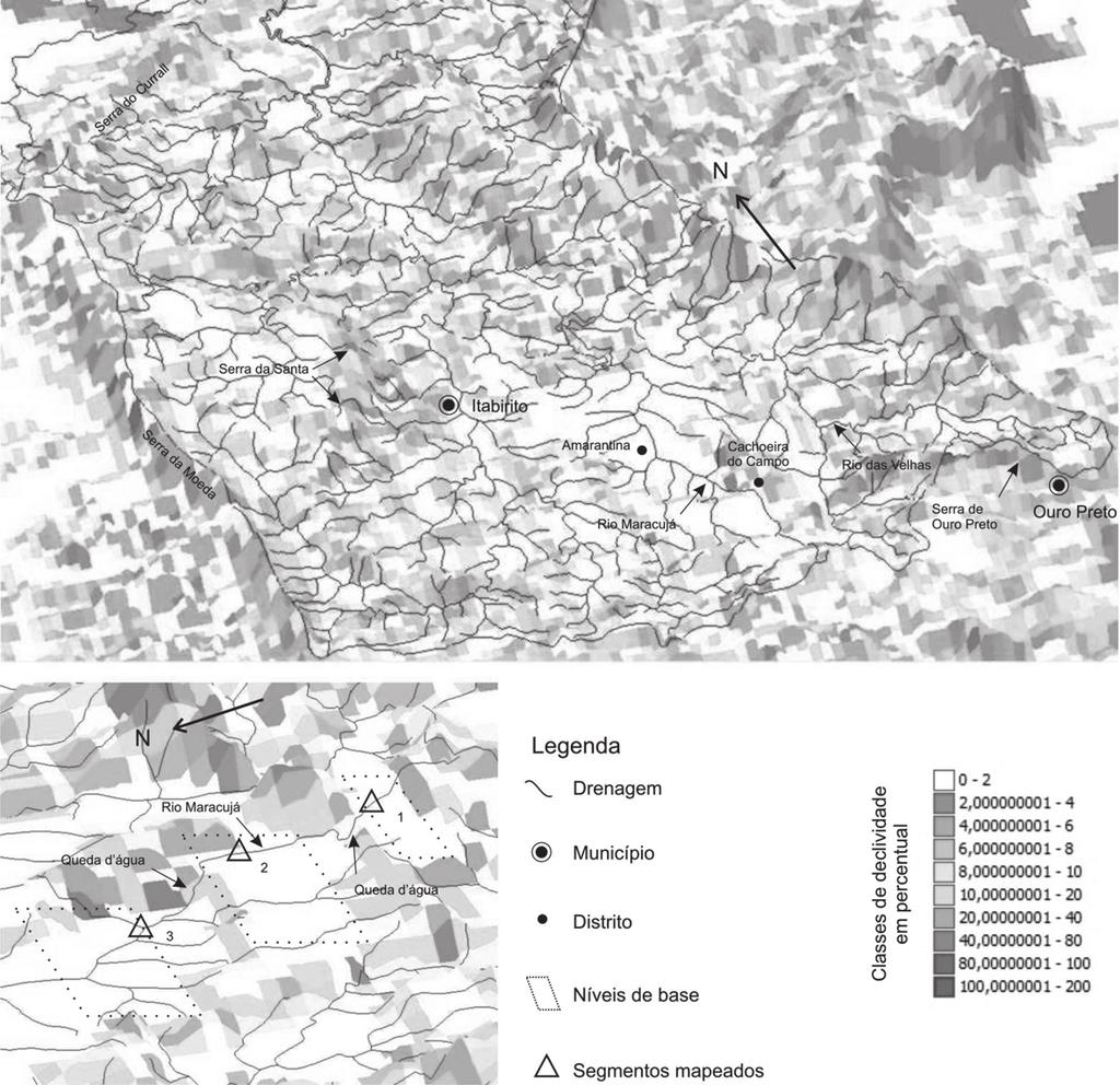 Variabilidade morfológica em níveis de base do rio Maracujá (Quadrilátero Ferrífero MG): influências litológicas, estruturais e de reativações cenozóicas Sinopse Geológica Regional A bacia do rio