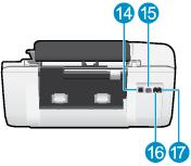 Vista traseira 14 Porta USB 15 Conexão de alimentação 16 Porta