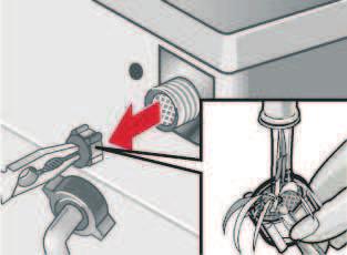 Cortar o cabo eléctrico e afastá-lo do aparelho juntamente com a ficha. Destruir o fecho do óculo. Deste modo, as crianças não se conseguem fechar dentro da máquina, correndo perigo de morte.