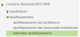 Terminado o processo, poderá e ter novamente acesso aos campos que pretenda corrigir ou finalizar o aperfeiçoamento da graduação. Para tal deve carregar no botão.