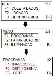 Distância e Desnível Possibilita a medição da distância e do desnível