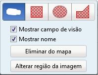 Por padrão, uma câmera é exibida como um ícone com um triângulo amarelo para representar seu campo de visão.