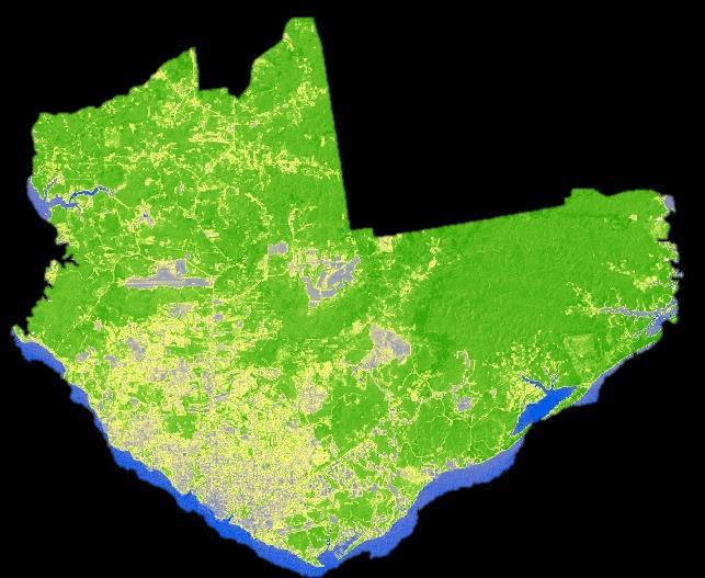 RESULTADOS E DISCUSSÃO Embora os dados estatísticos sejam mostrados no próximo trabalho em Tópicos integradores II, é visível um aumento no índice de desmatamento na cidade de