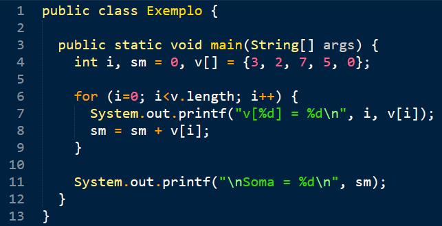 Java permite a inicialização de vetores no momento da declaração 12 Isso significa que v[0] terá o valor 3, v[1] terá o valor 2,