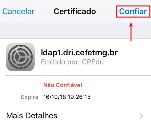 10/12 CONFIGURAÇÃO IPHONE 1º. Acessar o menu que exibe as redes sem fio disponíveis.