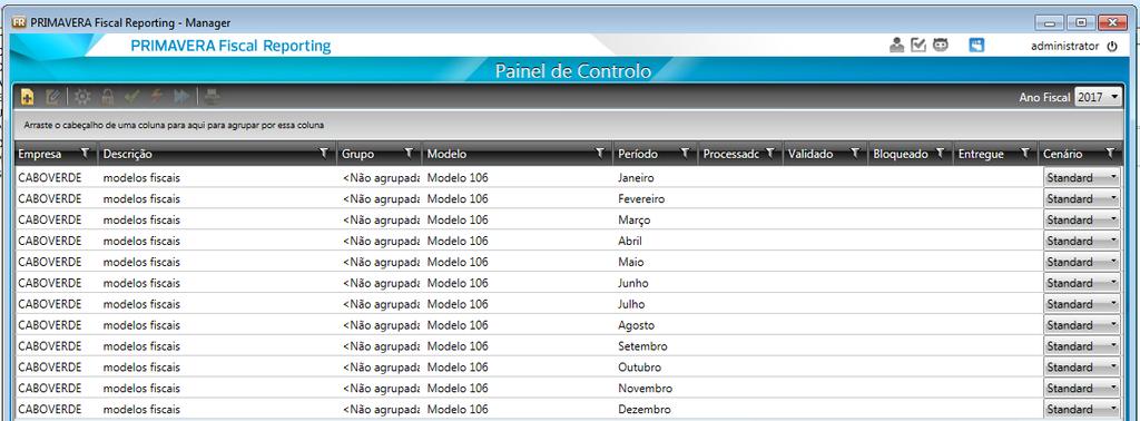 obrigadas, permitindo gerir os vários calendários e modelos/declarações de acordo com o mercado de localização e com a respetiva