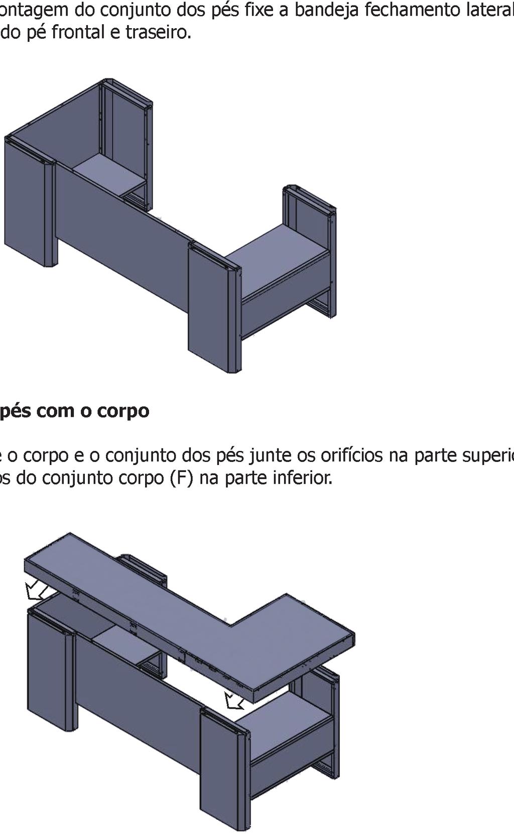 F B E Itens opcionais - Suporte do monitor (H) e leitor óptico (I) - A fixação do suporte do monitor (H) e do caixa (G) é feita em 4 pontos.